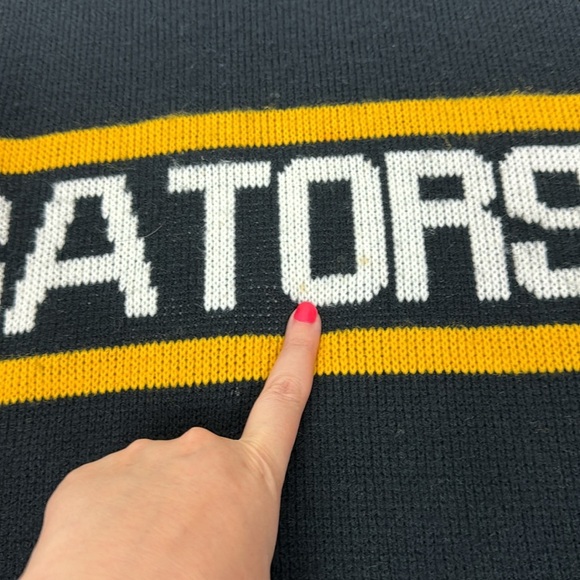 Vintage 80s Cliff Engle Sweater Varsity Crewneck Crew Knit Sports Team Gators - Picture 11 of 11